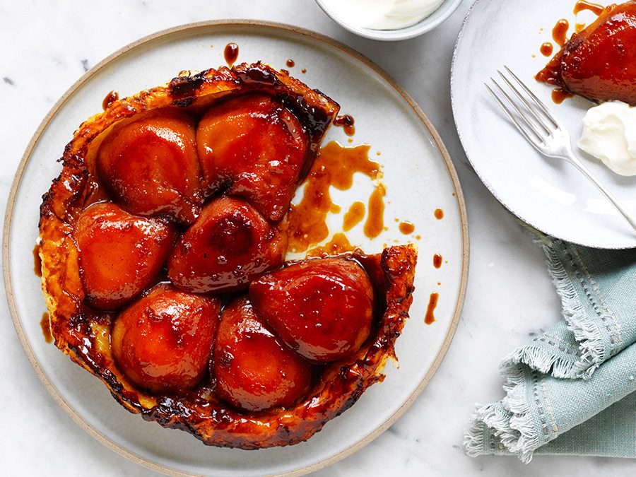 Pear tarte tatin