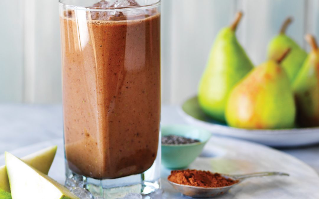 Chocolate pear smoothie