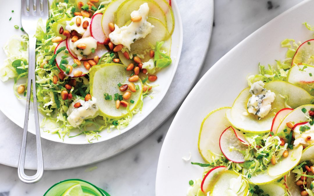 Pear and brussel sprout slaw