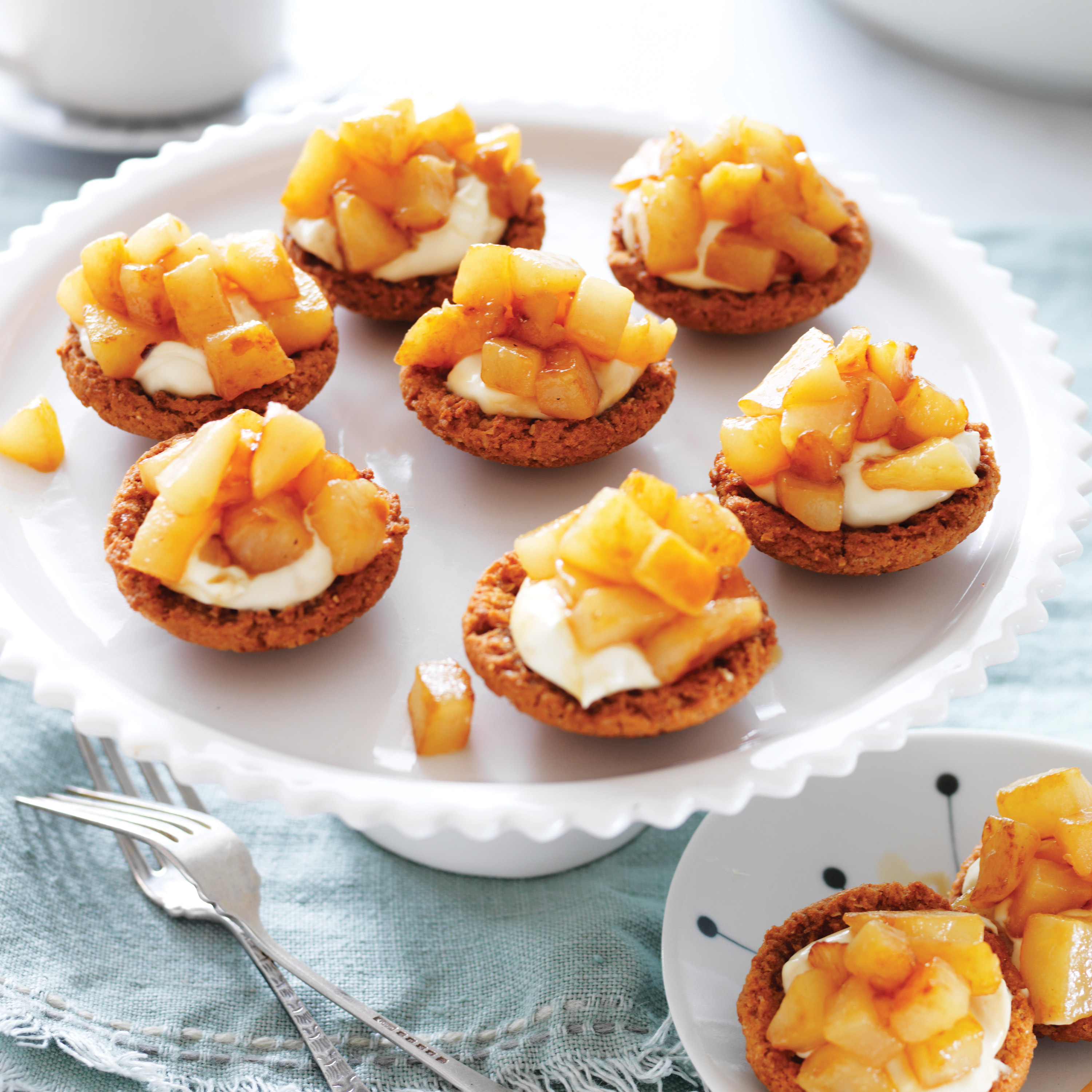 Pears and sour cream in butternut cookies cases | Australian Pears