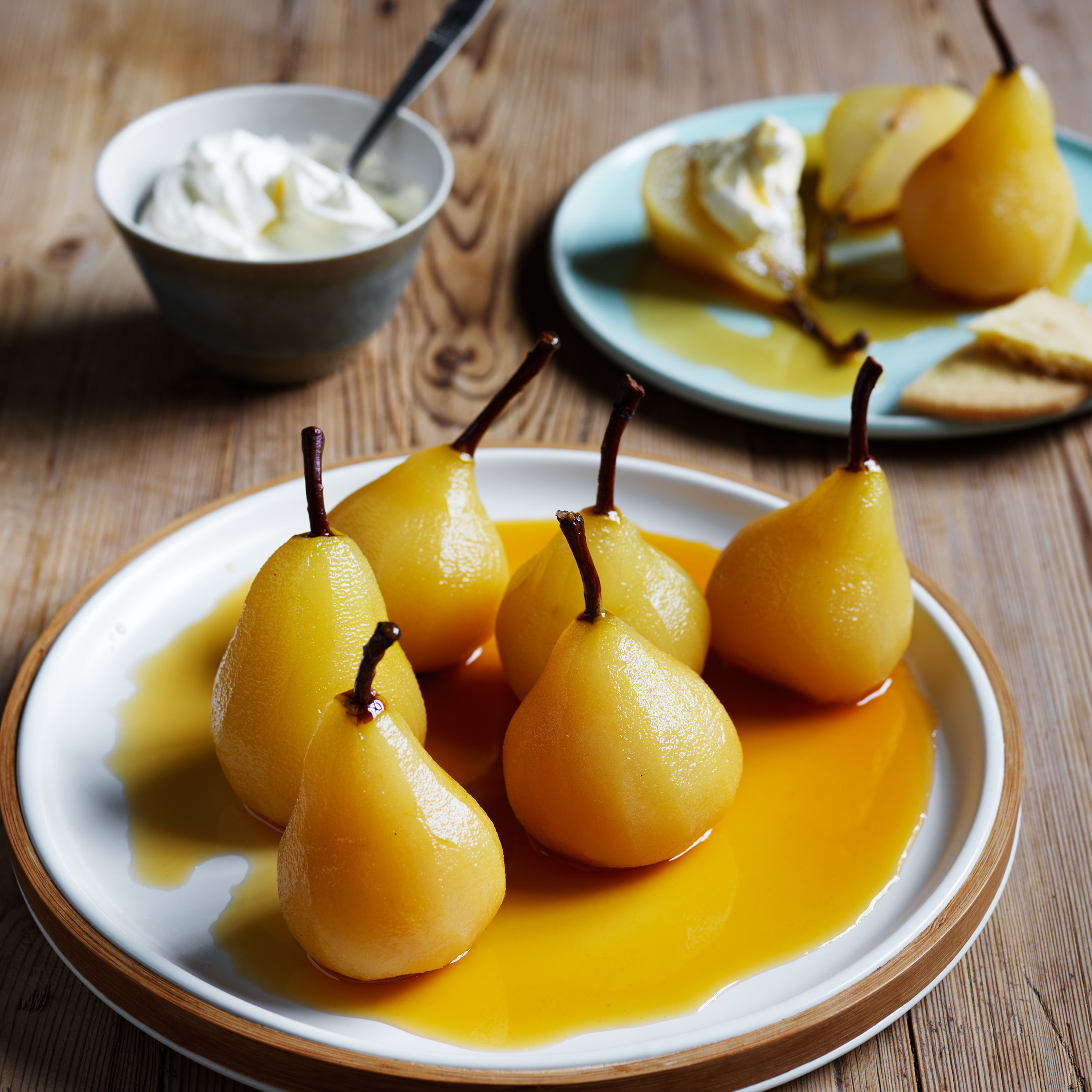 Vanilla, orange and maple poached pears | Australian Pears