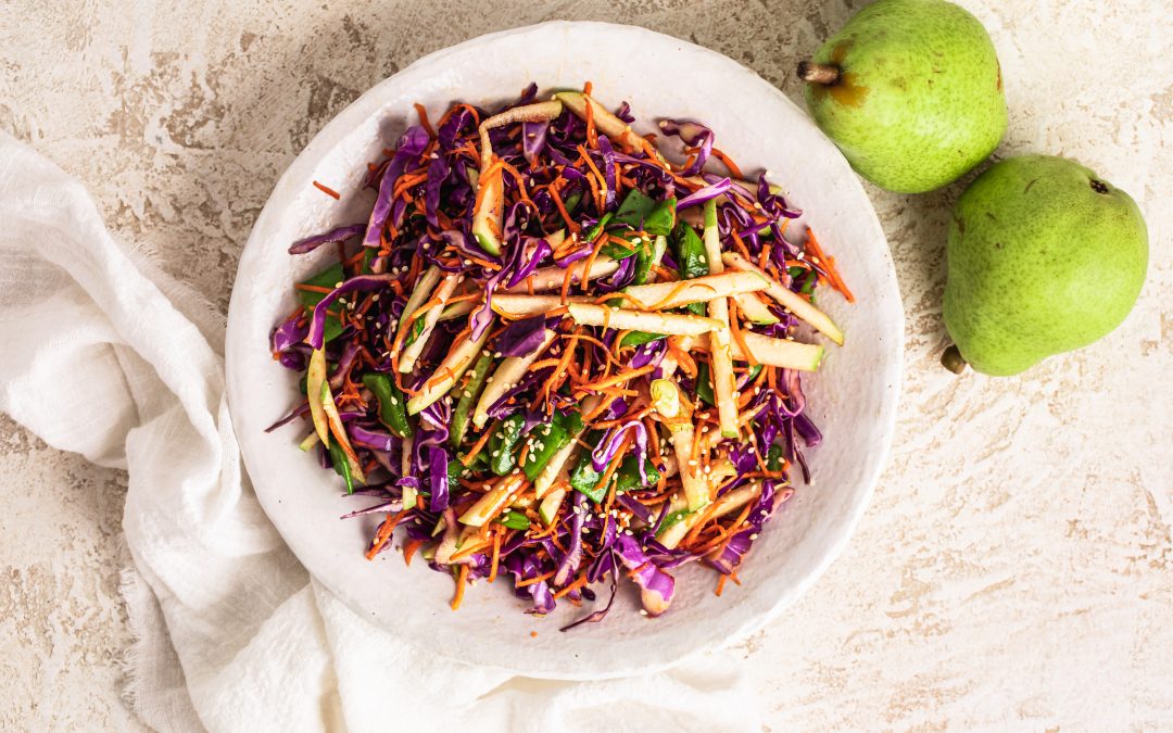 Asian Inspired Slaw with Bartlett Pears