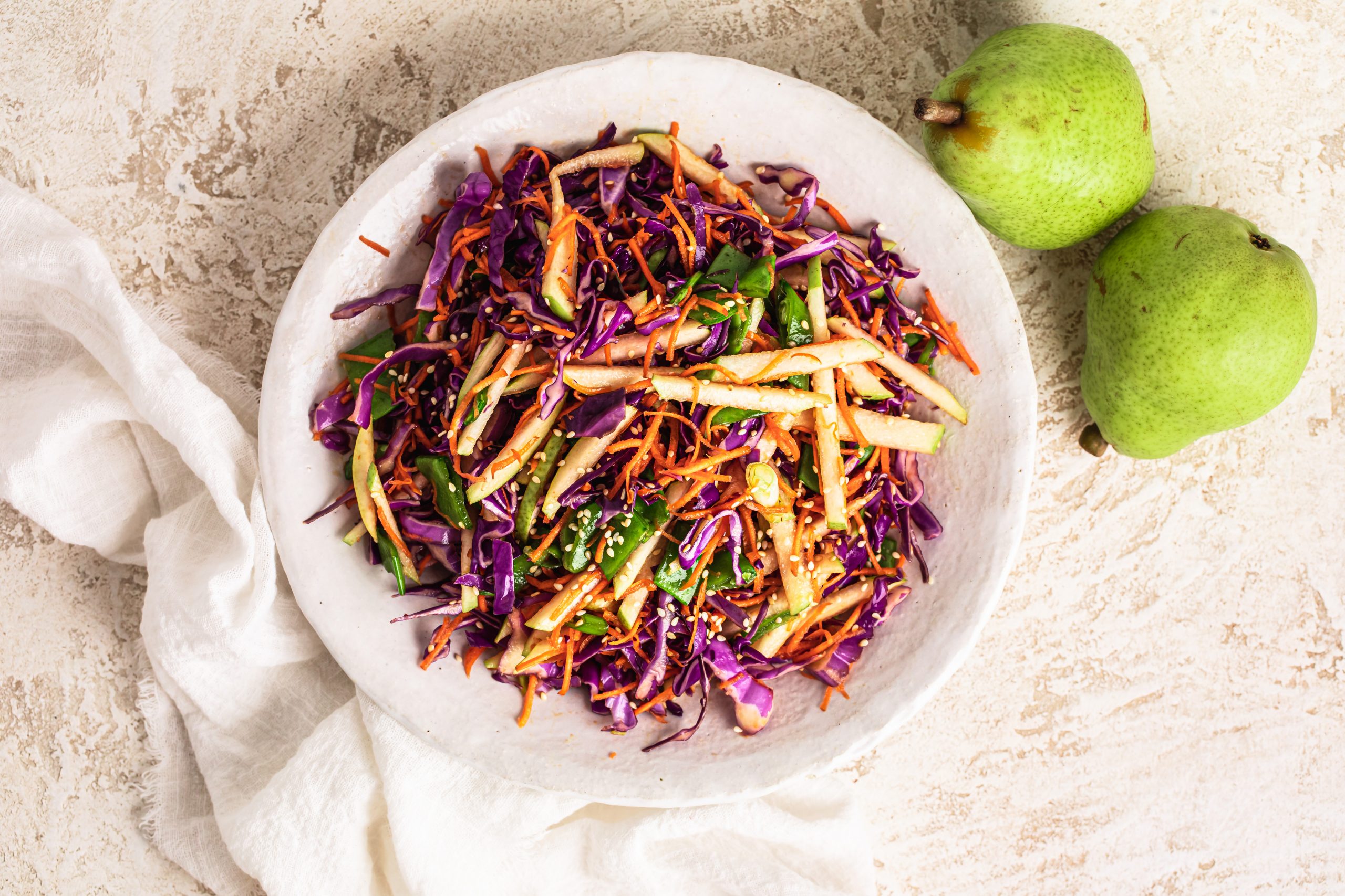 Asian Inspired Slaw with Bartlett Pears | Australian Pears