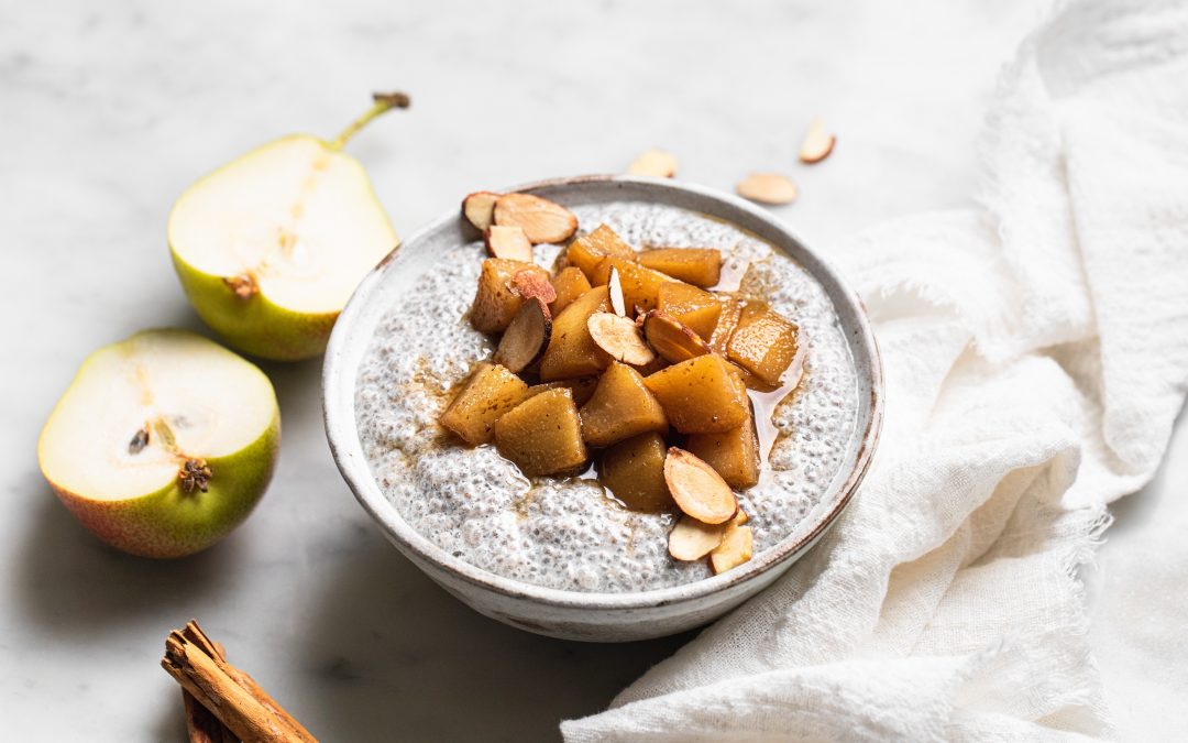 Chai Spiced Pear Chia Puddings